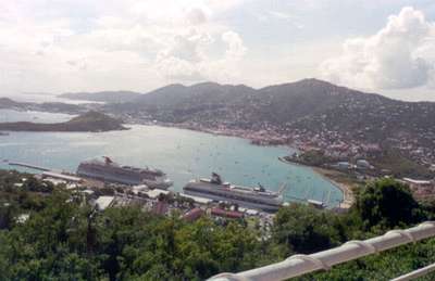 **6/3/2003**
View from the top of St. Thomas.  You can see the Pride.