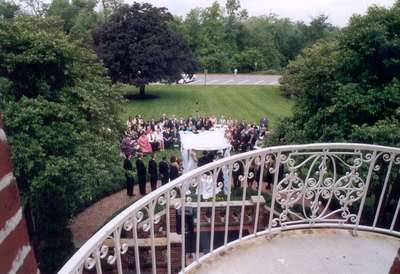 Shot from above inside the Mansion