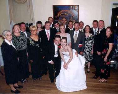 Steph and Dan with Mom's side of the fam...the Hales...  :)
Aunt Pat, Aunt Pam, Uncle Mike, Aunt Terri, Michelle, Uncle Greg, Curt, Alex, Dad, Mom, Uncle Steve, Uncle Tommy, Uncle Ray, Aunt Maryann, Uncle Jim, Pop Pop, and Eileen