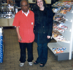 February 2000
me with our 7-11 friend.  He would always give me free stuff and would charge Dan full price!  :)