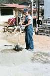 Kelly, mixing cement (4/11/02)