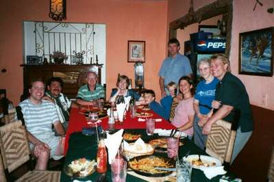 Everyone at the restaurant (4/13/02)