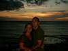 A burnt Dave and Alyson on their last night in Hawaii. Couldn't pass up another sunset.