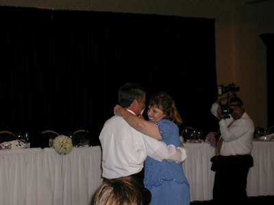 My mom and dad dancing to a surprise song celebrating their anniversary.