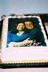 our picture on the cake....no one wanted to eat our faces!