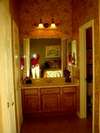 This is a picture of the guest suite bathroom. To the right is the bathroom part (toilet and shower). What you can see is the counter area.