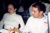November 1999  Intensely concentrating on the horses at the track...