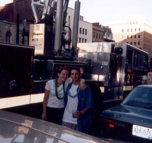 May 1999  
Photo op outside of XandO in Dupont Circle, DC (along with a fire truck). 