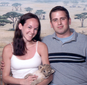 May 2001
Dan and Steph holding a baby lion cub at MGM Casino, Las Vegas, NV