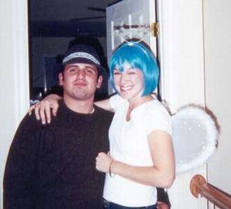October 2000  Halloween Night--before going to deejay at Georgetown Station.