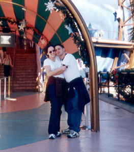 December 1999  Outside of Planet Hollywood at Disneyworld.