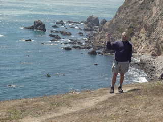 We stop for a few photos during our hike around Point Reyes National Park.  Not a bad backdrop for a hike!