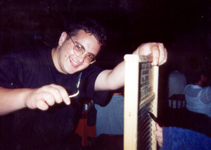 July 2000
Adam at the Hoop-Dee-Doo Review...bending the spoon!