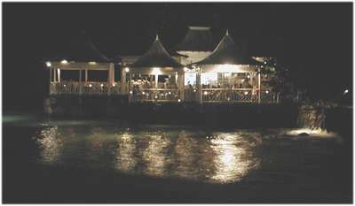 This is a picture of the Bayside Restaurant at night. Isn't it romantic? Actually, this is where Greg and I dined on our first evening at Couples.