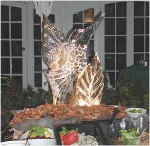 This is a picture of one of the ice sculptures from the pool side buffet.