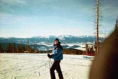 ...time Jamie got on skies out West.