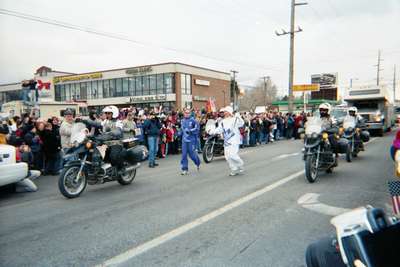Watching the Olympic torch come into SLC.