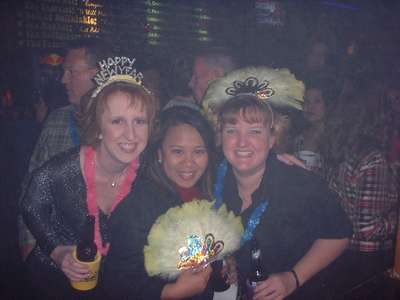 Julie, Rina and I ringing in the new year in San Antonio.