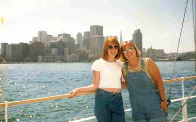 What babes! Julie and Alyson cruzing San Fran Bay with the family in August of 97.