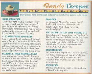 Key West beach descriptions - mmmm, dog beach.