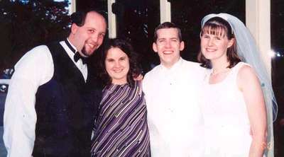 Dave and Melissa at Kevin and Sara's wedding (Oct. 2000)