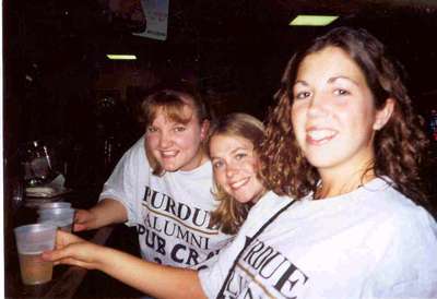 Lindsay, Kristin and I on our senior pub crawl.  What a way to end our 4 years at Purdue.
