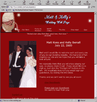 Santa Themed Wedding Site